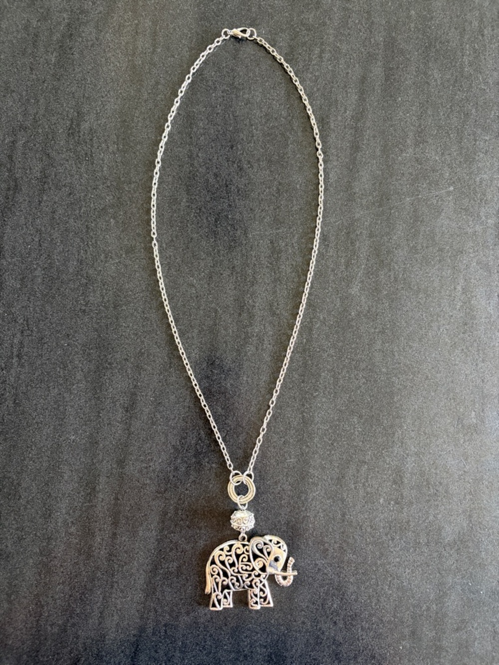 Silver Elephant Pendant Necklace - Women's Jewelry
